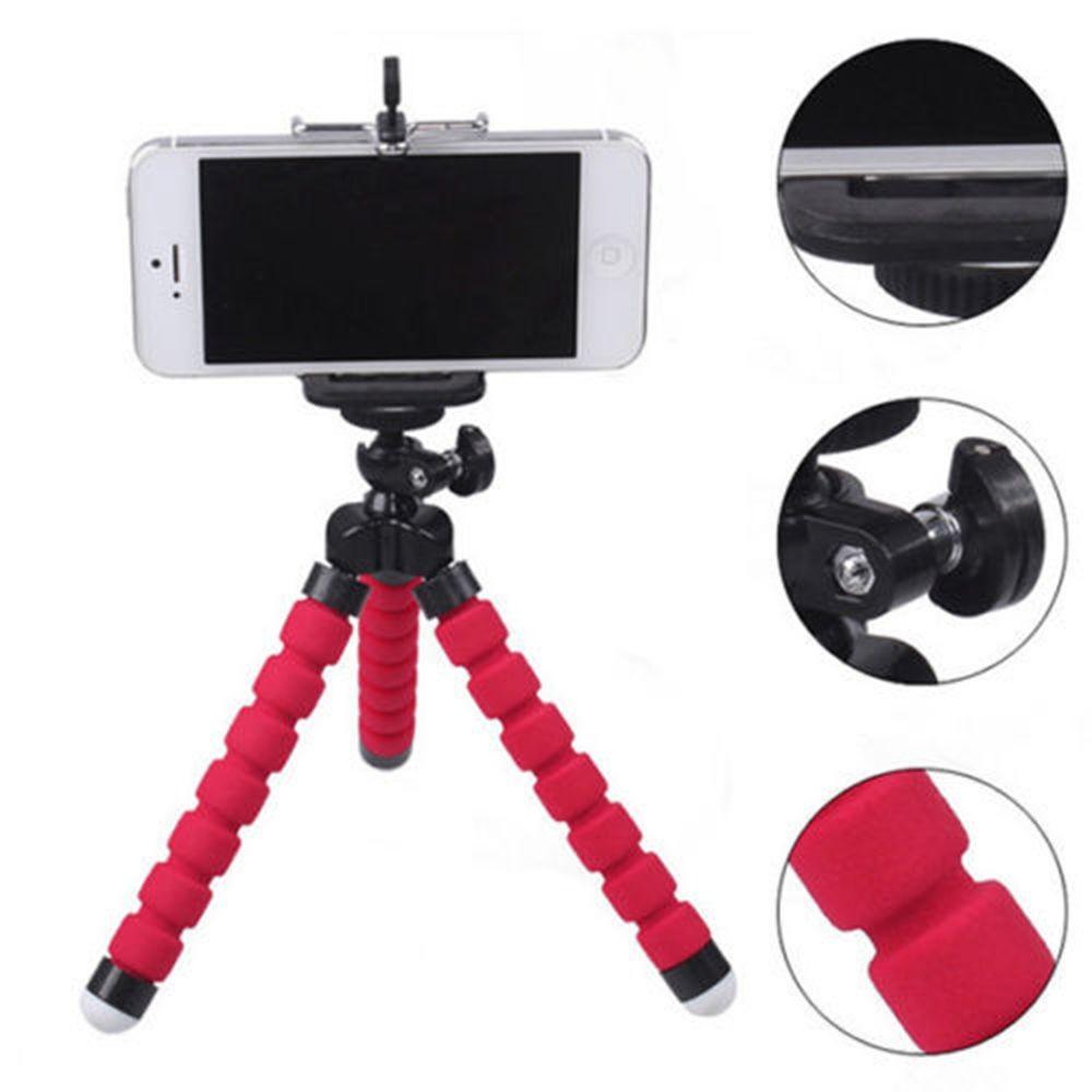 Mini Flexible Stativ Stativ Handy Kamera DSLR Smartphone Handy Ständer Halter Halterung Handy Halterung Handy Handy Halter rot