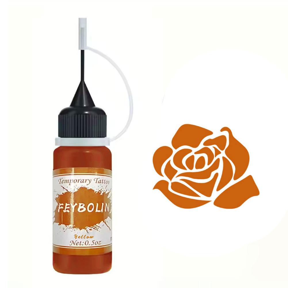 Henna Tattoo Gel Schweißfest Temporär Lang Anhaltend Körperkunst Farbe Wasserdicht DIY Alle Hauttypen orange
