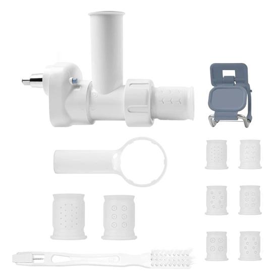 12 Stück Pasta-Presse Aufsatz für KitchenAid Standmixer Extruder Nudelmaschine mit 6 Pastaformen Spülmaschinenfeste Teile Geschenk für Kitchenaid weiß