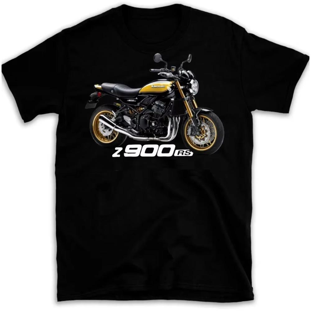 Herren Z900 RS Japanisches Motorrad Klassisches T-Shirt 100% Baumwolle Rundhals Motorrad T-Shirt Sommer Kurzarm Freizeit T-Shirt XXXXL schwarz