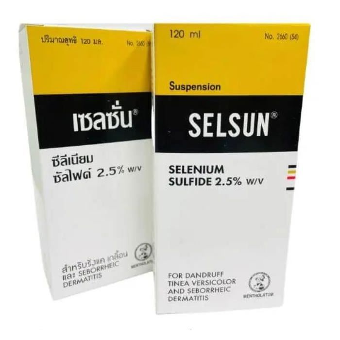 Anti-Schuppen-Shampoo - Selsun Sulfid 2,5% - 2 x 120 ml - Gegen Schuppen - Gegen Haarausfall