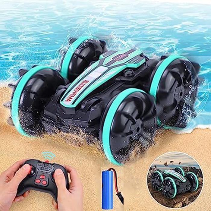Amphibisches ferngesteuertes Auto, 2,4 GHz wasserdichtes 4WD-Auto 360° drehbar 118 RC-Auto, Spielzeug für Kinder 3-12 Jahre