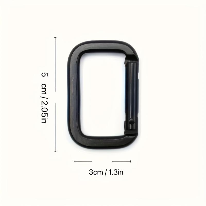 1 Stück Vierkantringe mit Outdoor-Feder Multifunktional, Federhaken, Klemmen, Schlüsselanhänger, Outdoor-Rucksackanhänger und Campingwerkzeuge