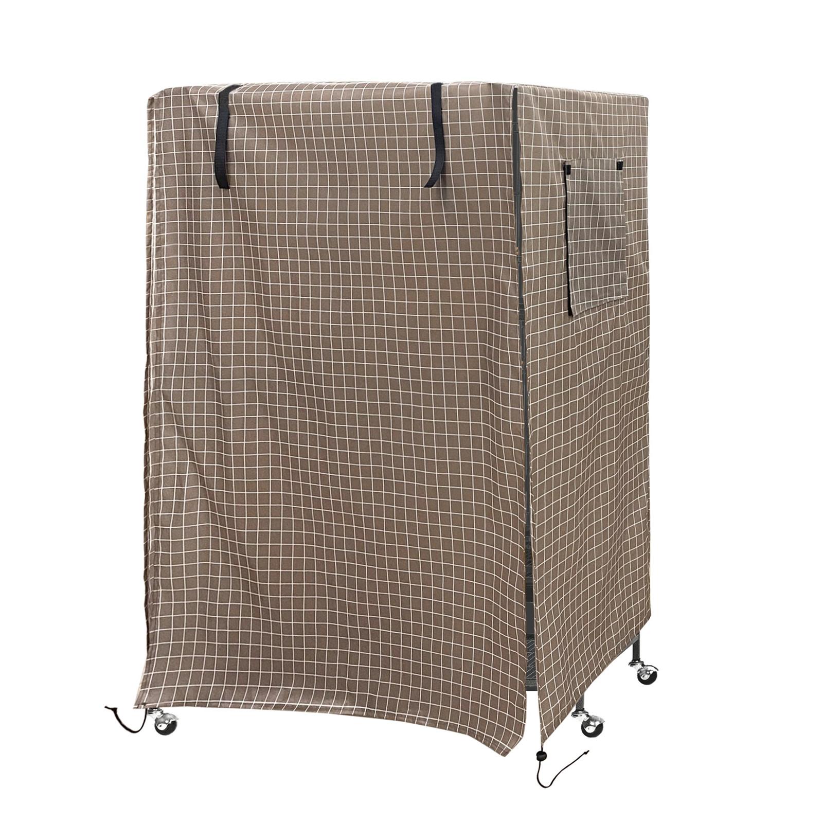 Vogelkäfig-Abdeckung, Lüftungsdesign, verstellbarer Saum, hochwertige Materialien, universelle Größe, schützt Vögel braun