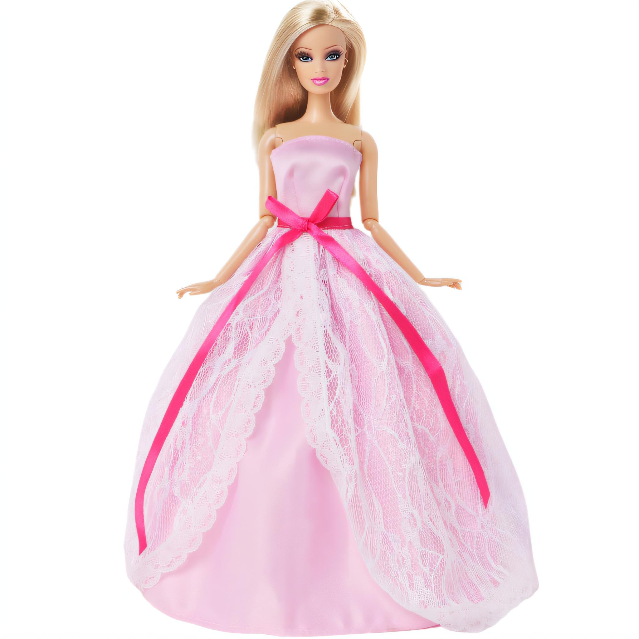 Bunte Ballkleider, Partykleider für Barbie-Puppen-Kleidung, Hochzeits-Braut-Outfits(KEINE PUPPEN)