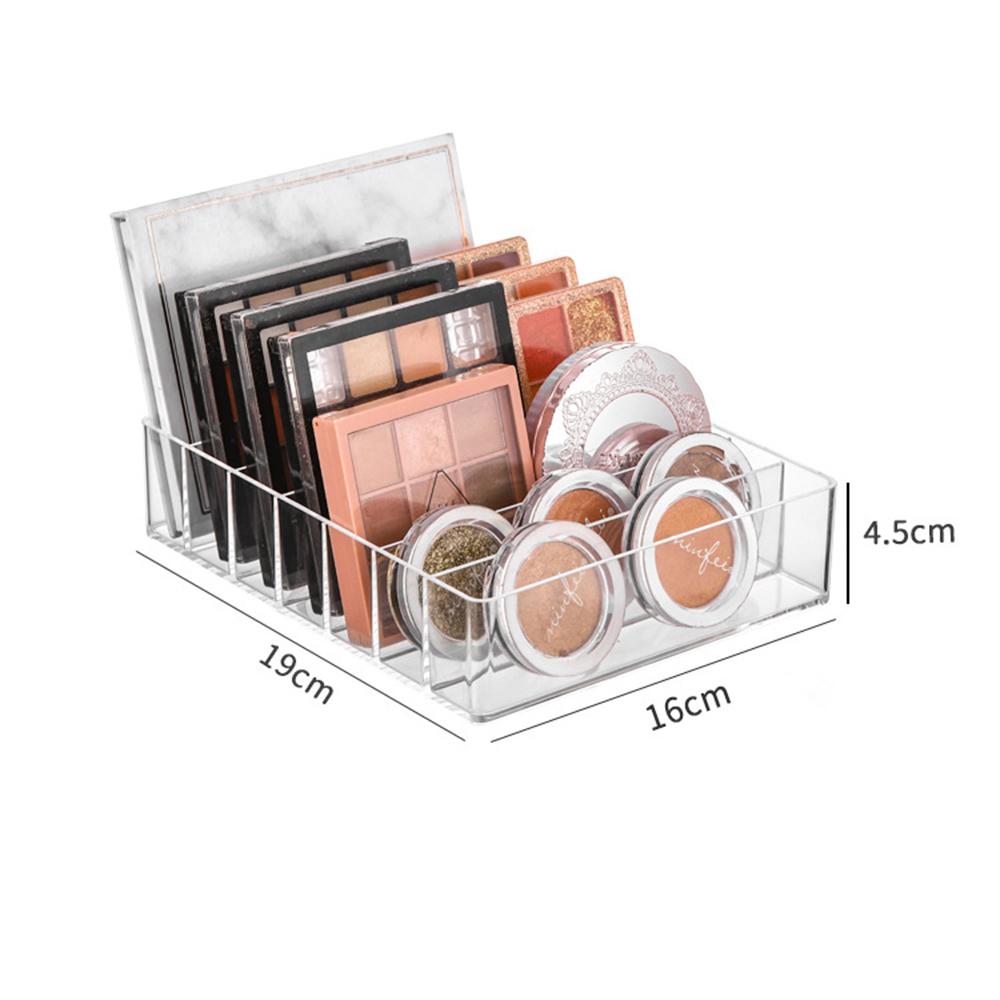 1 Stücke Klar Kunststoff Make-Up Kosmetische Ständer Halter Make-Up Lidschatten-palette Lagerung Organizer 7 Fächer Lagerung Box reinfarbig