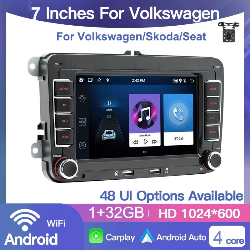 2Din Android GPS Auto Multimedia-Player für Volkswagen Golf Polo Tiguan Passat b7 b6/SEAT Leon/Skoda Octavia 1 + 32GB