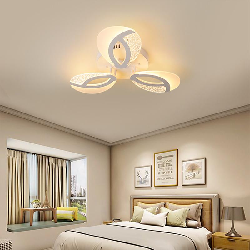 LED Wohnzimmer Deckenleuchte Schlafzimmer Weiß Restaurant Hotel Villa Kreative Lampe Deckenleuchte 3 headlights weiß