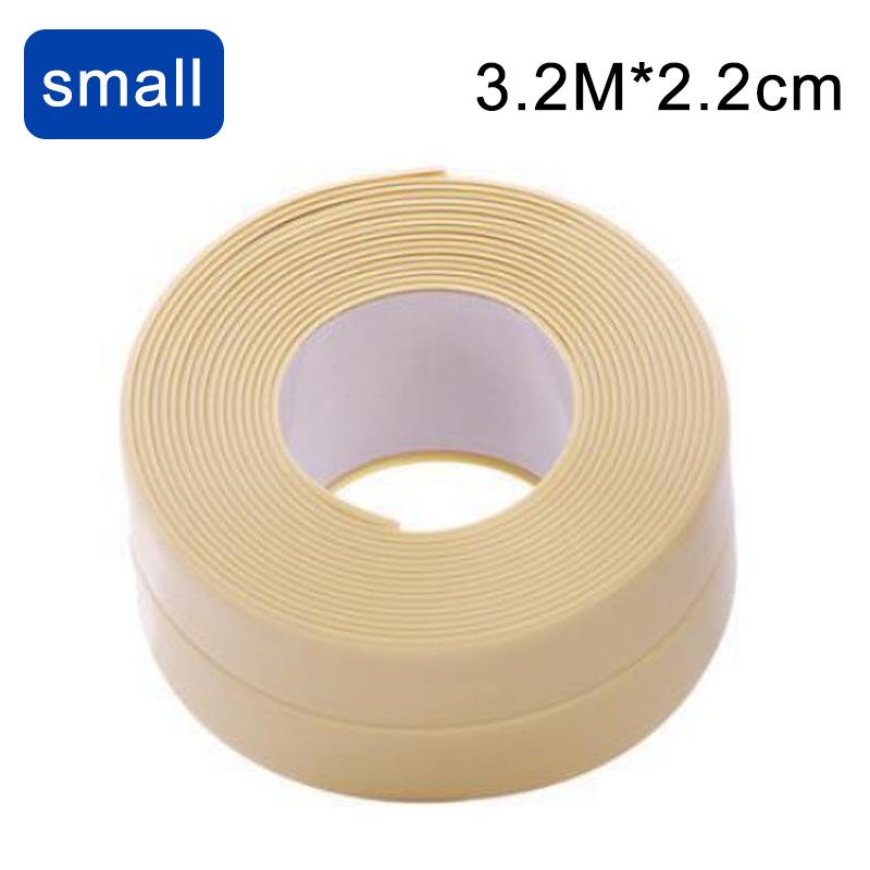 1 Stück, Badezimmer, Dusche, Waschbecken, Badewanne, Dichtungsband, PVC, selbstklebender, wasserdichter Wandaufkleber für Badezimmer, Waschbecken, Badewanne, Toilette Beige 3.2M * 2.2cm