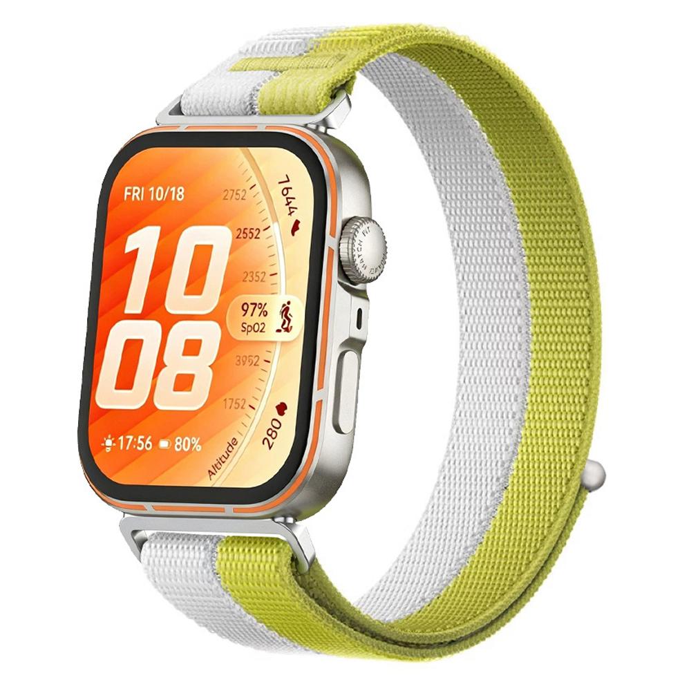 Nylon-Schlaufenarmband für Huawei Watch Fit 5-4-3 Geflochtenes Bequemes Atmungsaktives Armband für Huawei Watch Fit 5 Pro/Fit4 Pro Gürtel Huawei Fit 5/5Pro gelb