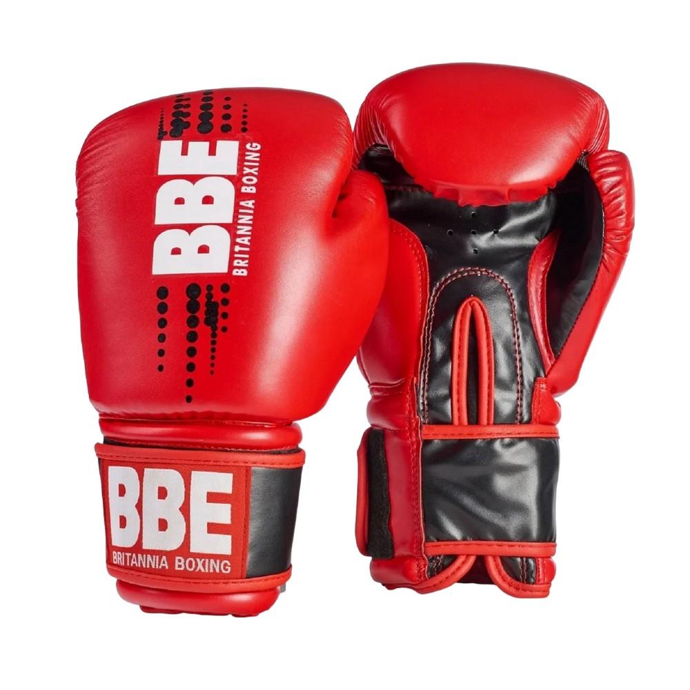 BBE Unisex-Erwachsene Boxing Club FX Boxhandschuhe 16oz rot/schwarz