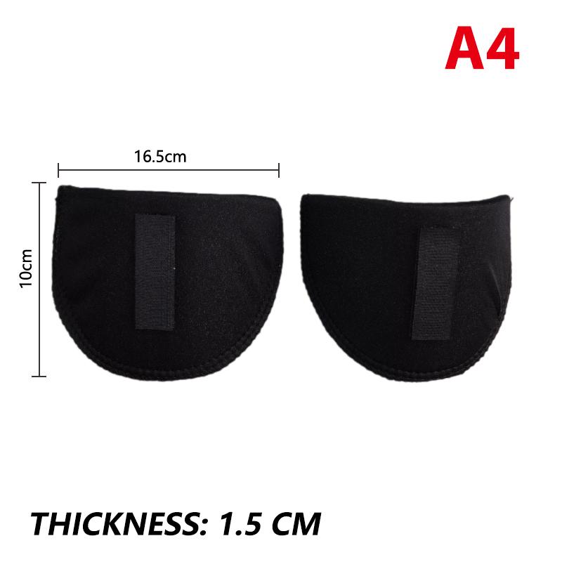 1 Paar Ersatz-Schwamm-Anzug-Schulterpolster für Damen und Herren, Anzug, Kleidung, kein Nähen schwarz