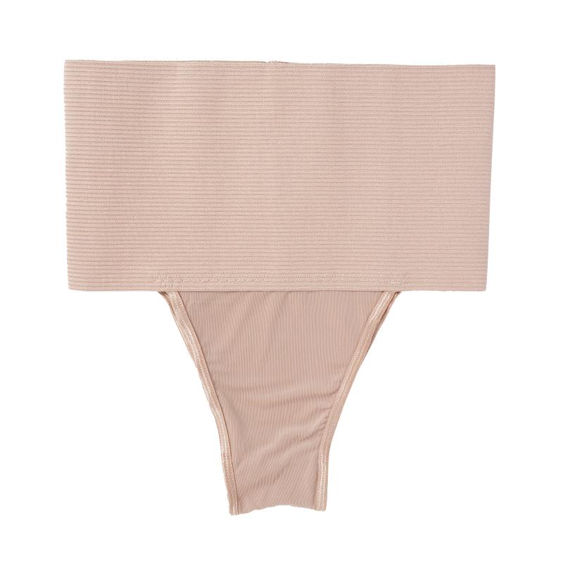 Taillenmieder, Hüftgürtel, Shaper, Tanga für Frauen, Bauchkontrolle, Panty, Schlankerer Body Shaper M beige