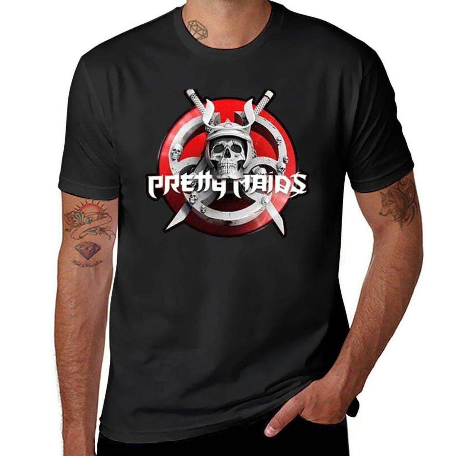Bestseller Pretty Maids Hard Rock Album Cover Band Heavy Metal Tour Logo T-Shirt Anime Kleidung Shirts Grafik-T-Shirts Herren T-Shirts XL black