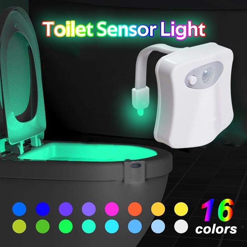 8/16 Farben Bewegungssensor Automatisches Toiletten-Nachtlicht Toilettensitz-Nachtlicht Batteriebetrieben 8colors