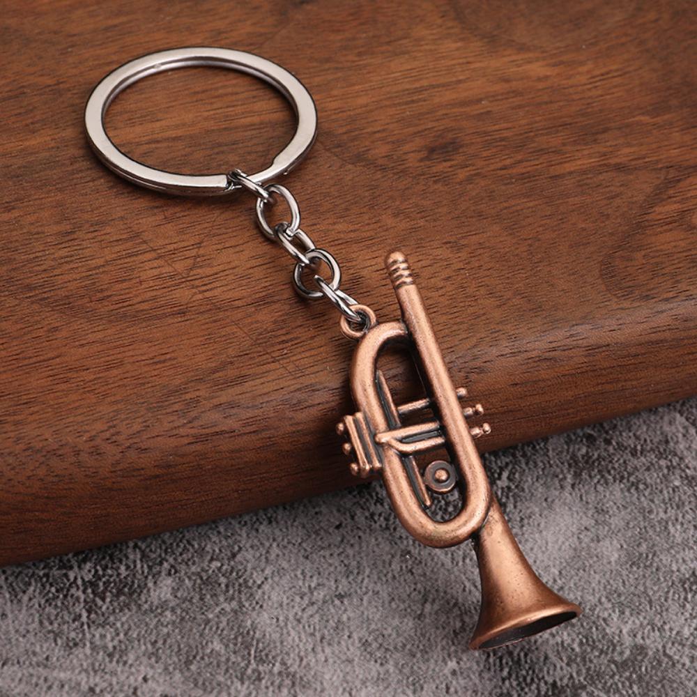Mini-Musikinstrument Miniatur-Spielzeug Saxophon Mini-Metall-Schlüsselanhänger Musikgeschenk