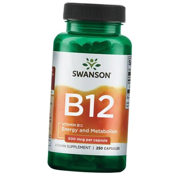 Vitamin B12, Cyanocobalamin, Vitamin B-12 500, Swanson 250 Kapseln (36280065) 250caps