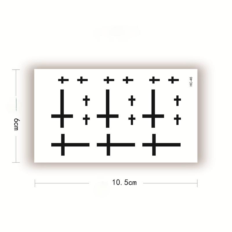 5 Stück Sexy Mode Wasserdichte Hals Kunst Gesicht Männer und Frauen Tattoo Aufkleber Kreuz Tattoos