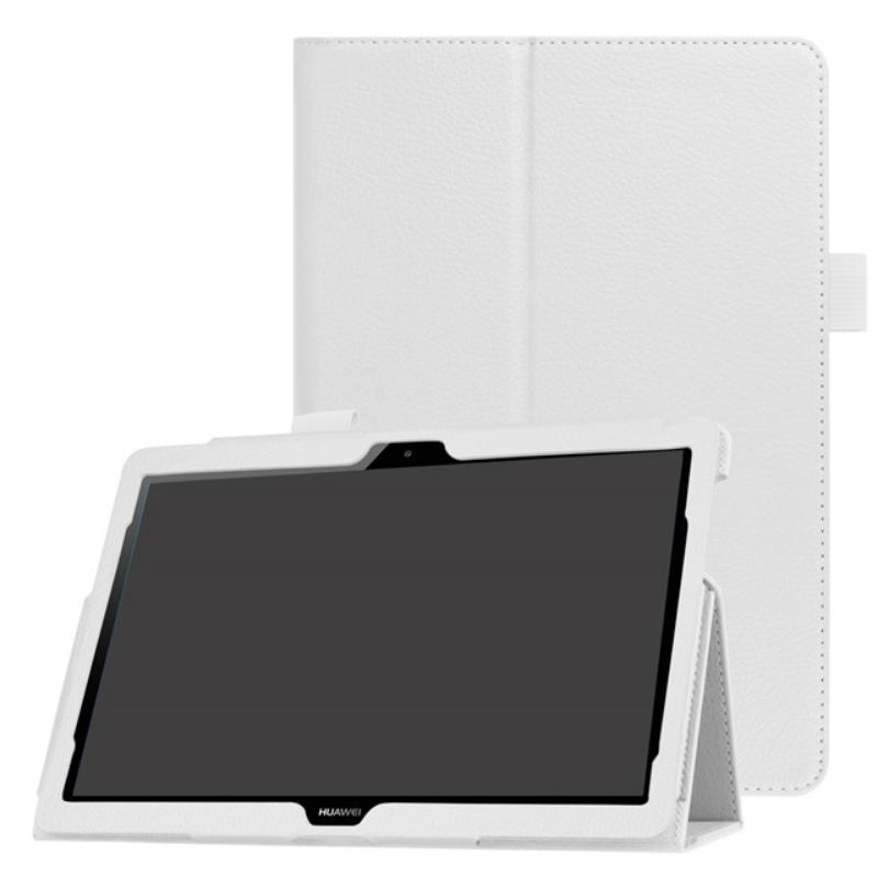 Standhülle für Huawei Mediapad M3 10.1 M5 lite 10 M5 10.8 Tablethülle Schlanke Klapphülle mit Ständer aus PU-Leder für Huawei Mediapad M5 10 10.8 Hülle M3 10.1' weiß