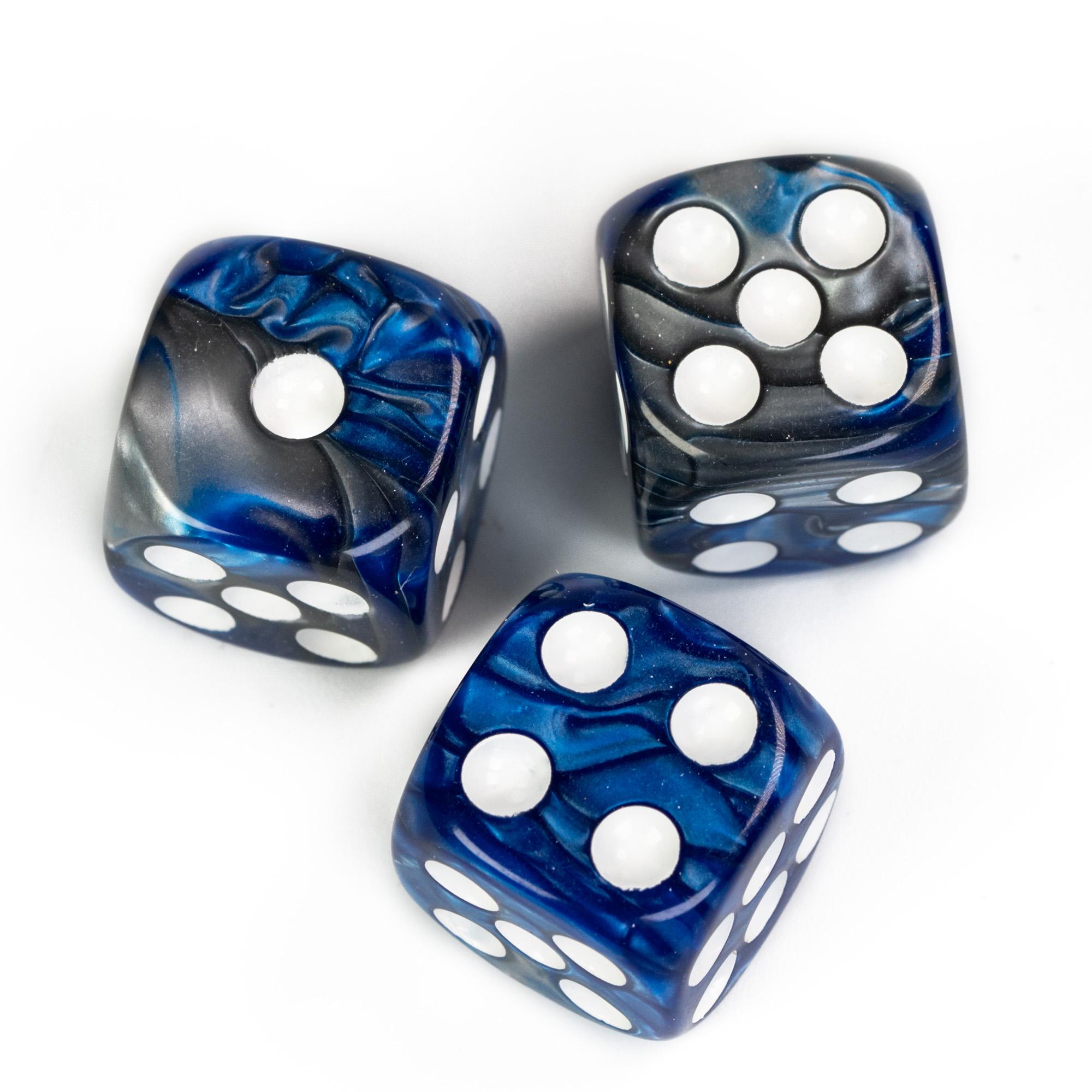 Poludie 10 Stück D6 Sechsseitige Würfel 16 mm Lustige Spiele Würfel für RPG Club Glücksspiel Desktop Party Bar Brettspiel Tischzubehör 10pcs Black Blue