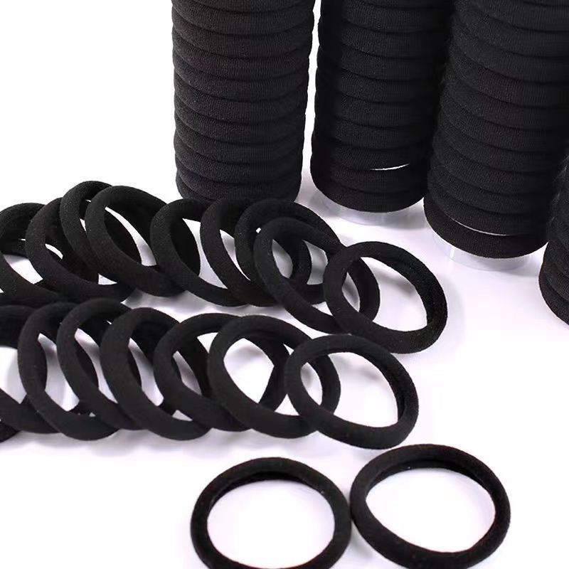100 stücke Schwarz Haar Bands für Frauen Mädchen Haarband Haar Krawatten Zubehör 10pcs schwarz