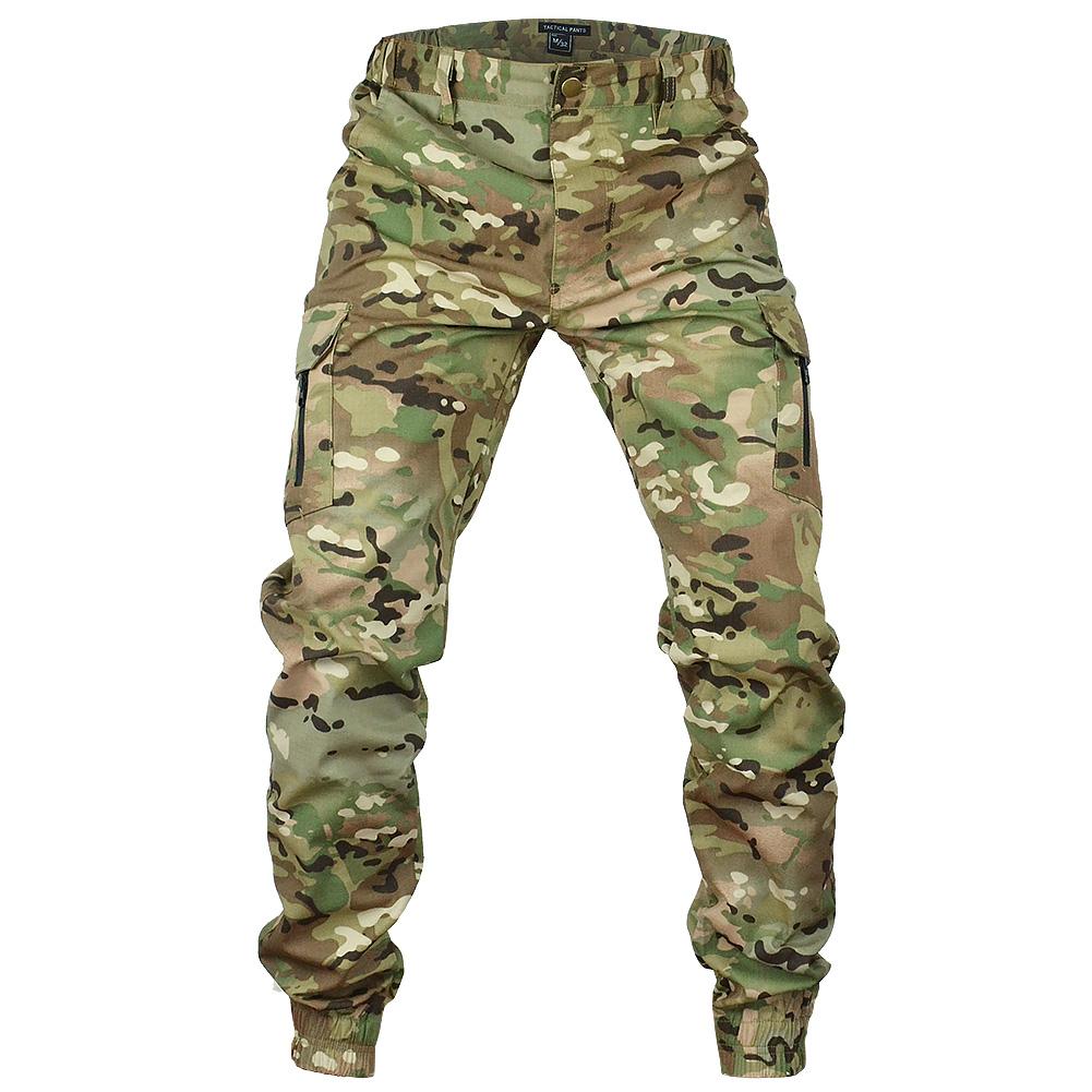 Mege Taktische Camouflage Jogger Outdoor Ripstop Cargo Hosen Arbeitskleidung Wandern Jagd Kampf Hosen Herren Streetwear M