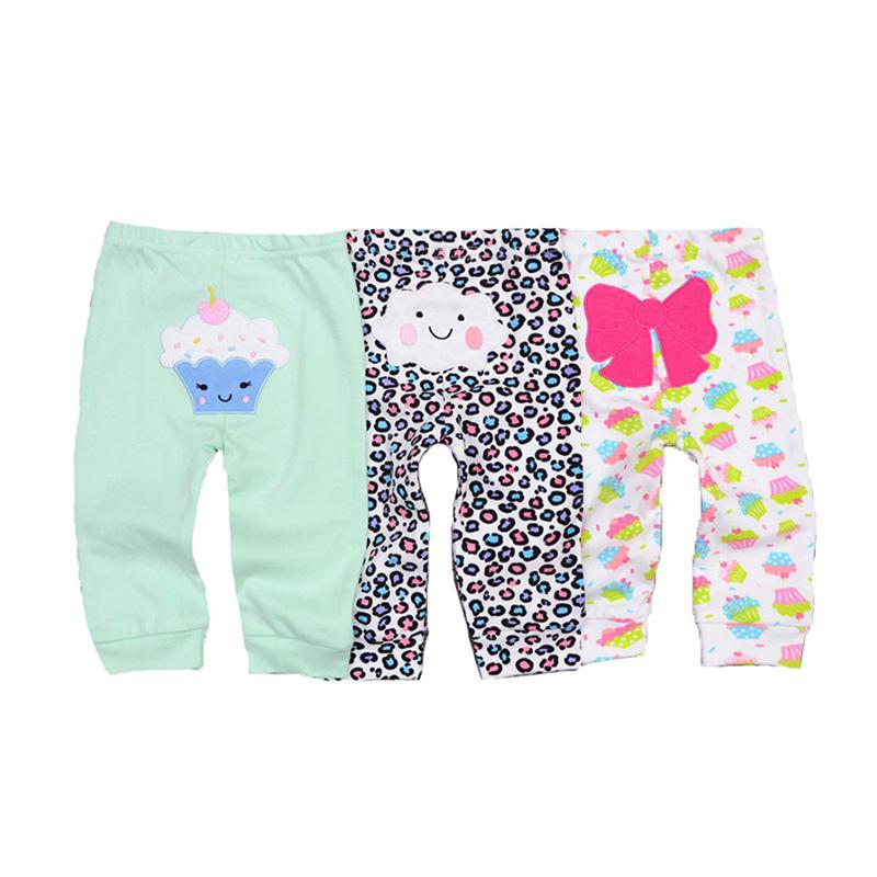 3PCS Neugeborenen Hosen Cartoon vier jahreszeiten Baby 100% Baumwolle Weiche Mädchen Hosen Baby Jungen hosen Hosen 0-24M 3M