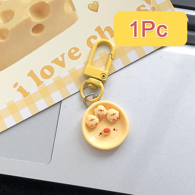 1 Stück/4 Stück Damen Schlüsselanhänger Geschenk Schlüsselanhänger Geldbörse Robust Und Stark Langlebig Zum Aufhängen Am Rucksack Niedliche Frühstück Schlüsselanhänger Dekoration