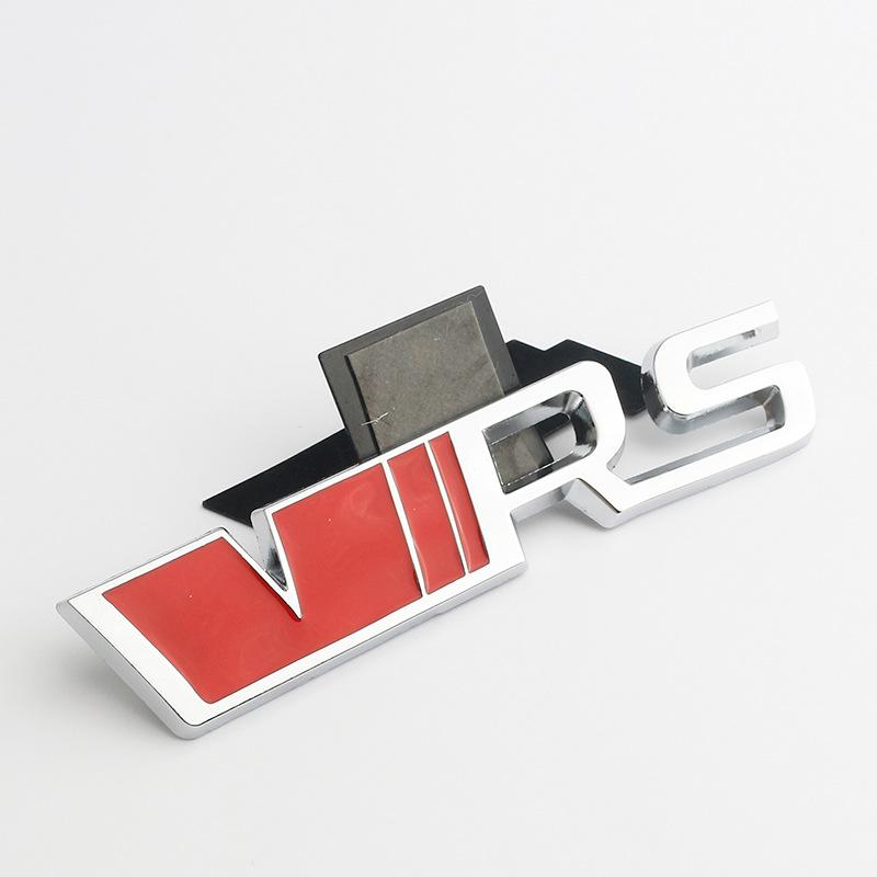 Metall Autoaufkleber VRS Logo Für Octavia 2 3 Kamiq Kodiaq Karoq RS Superb Fabia Rapid Favorit VRS Emblem Plakette Zubehör 1-Sticker