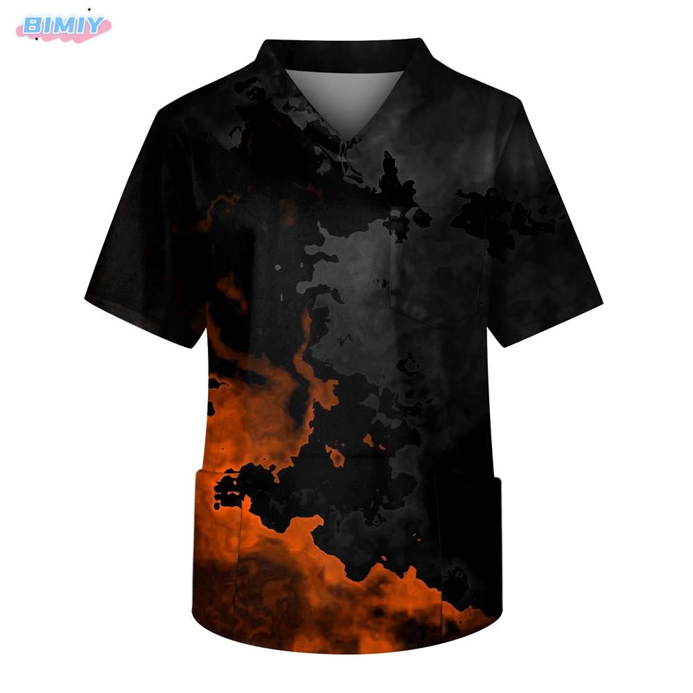 Herren Krankenhaus Kurzarm Uniform Pfleger Oberteile Bluse Gesundheitswesen Klinik Arbeitskleidung Krankenschwester T-Shirt Medizinische Pflege Arbeitskleidung 6XL