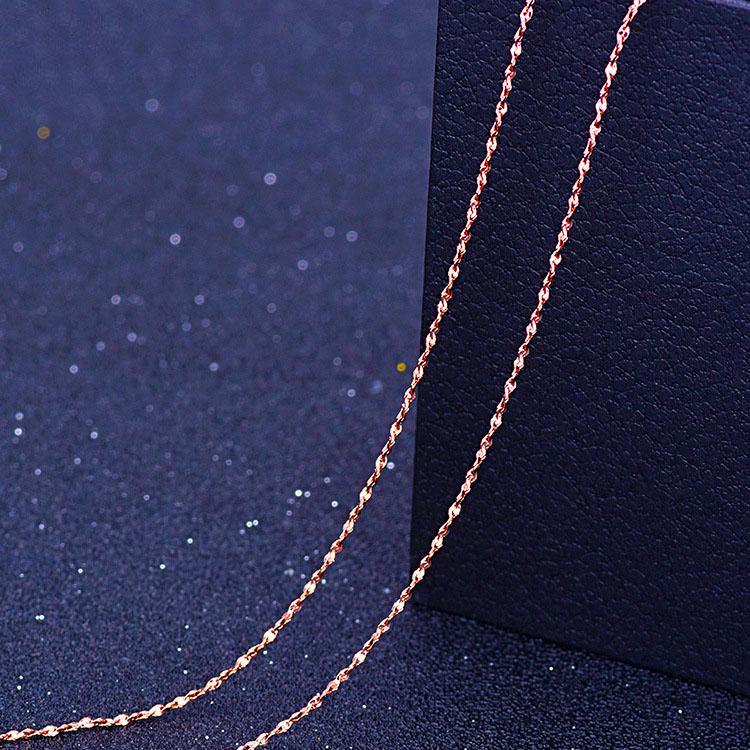 Halskette Elegante Damen Sechs Lässige Roségold Winzige Halskette Kupfer Party Täglicher Schmuck