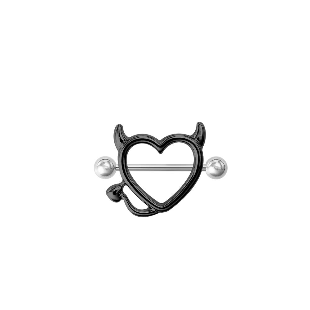 Edelstahl Brust Piercing Schmuck Herz Nippel Piercing Bar Nippel Ringe Schild Abdeckung Barbell Sexy Piercings