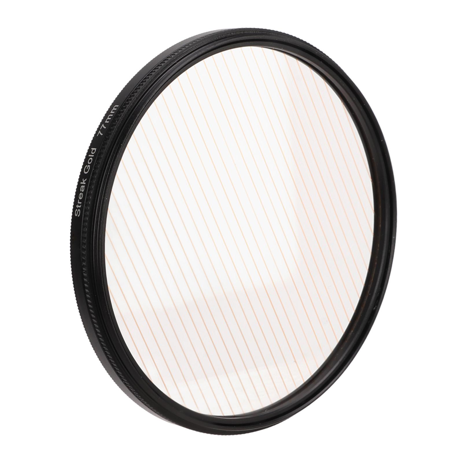 Gold Streak Digitalkamera-Objektivfilter, kratzfest, optisches Glas, Rahmen aus Aluminiumlegierung für Nikon 77mm