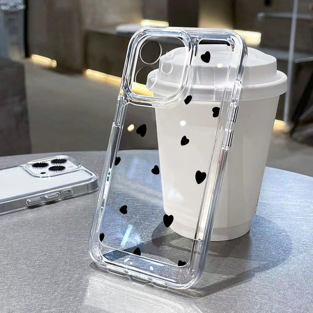 Weiche, klare Handyhülle für iPhone 11 Hülle iPhone 13 14 12 15 Pro Max XS Max XR X 7 8 Plus SE Stoßfeste ästhetische Blumenhülle For iPhone 15Pro Max gray
