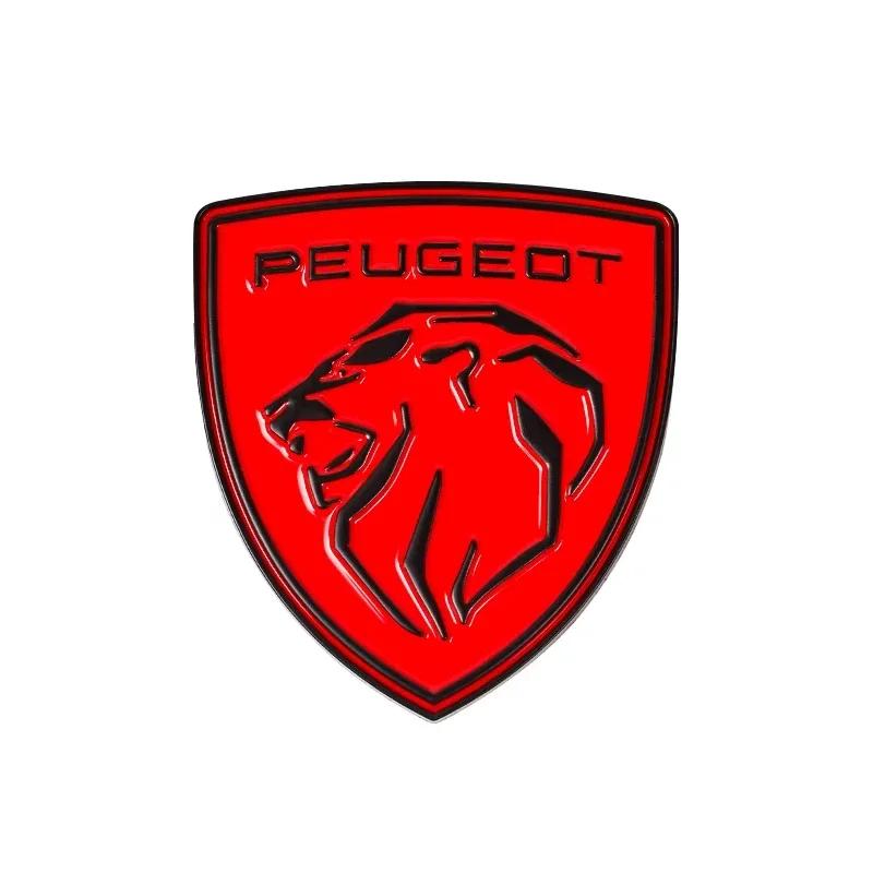 2026 Heißes Autoaufkleber für Peugeot 408 4008 308 3008 Rifter 5008 508 2008 208 301 RCZ 407 Auto 3D Metall-Plaketten Kofferraum Karosserie Fenster Si schwarz rot