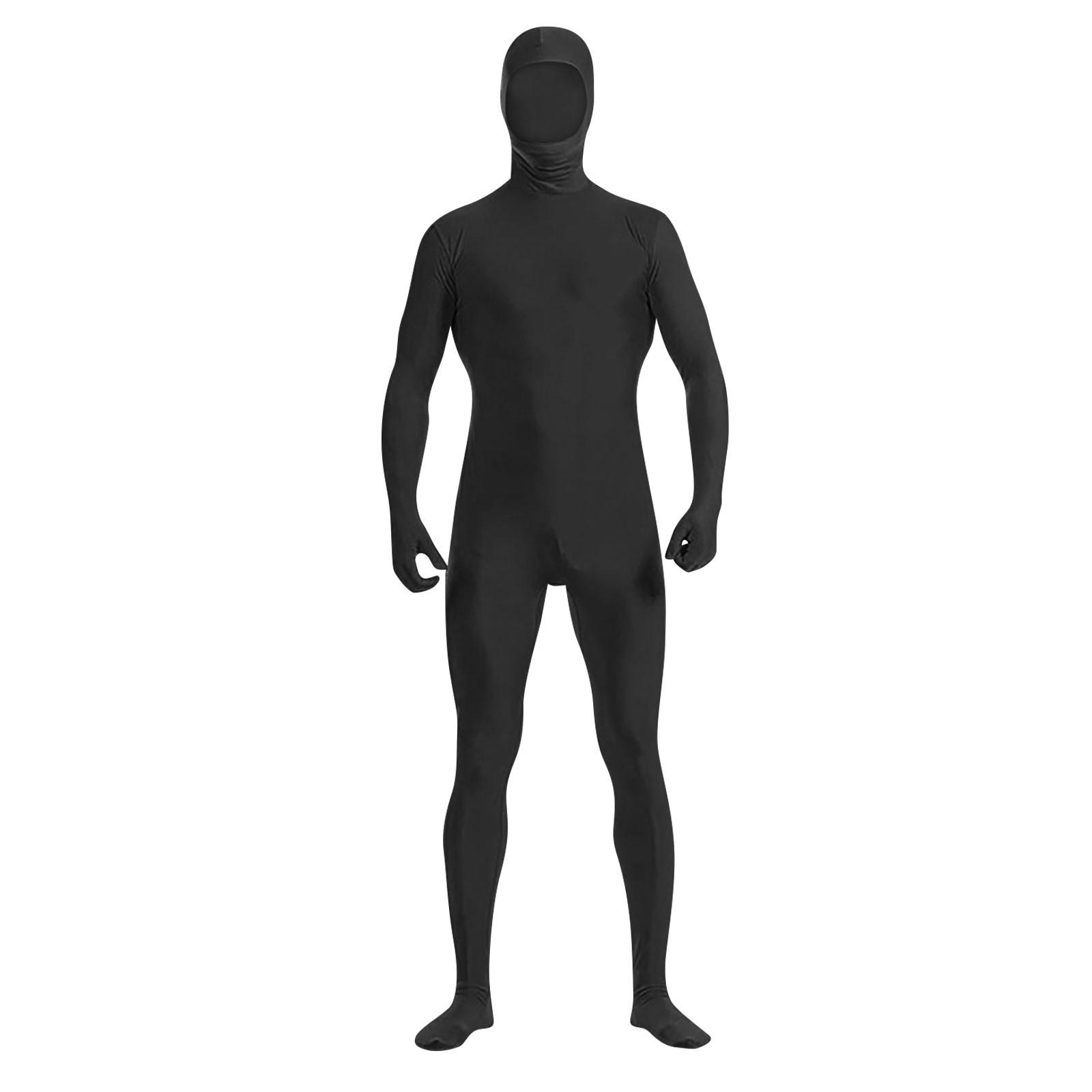 Zentai Anzug Cosplay Turnanzug Ganzkörperbody Green Screen Anzug Halloween Kostüme 180 schwarz