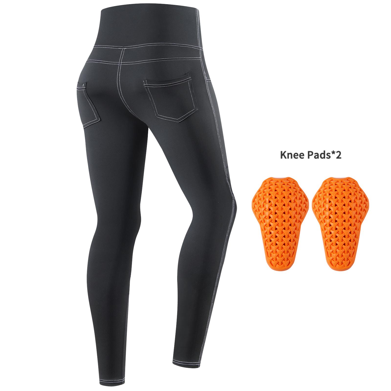 WOSAWE Damen Motorrad-Schutzhose Slim Fit Motorrad-Schutzhose Sturzsicher Stretch Motocross-Hose M schwarz