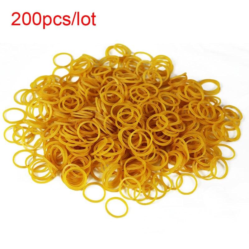 200 Teile/los Mini Haustier Hund Gummibänder Über Durchmesser 10mm Pflege Hund Haar Bands Hundesalon Zubehör 200pcs gelb