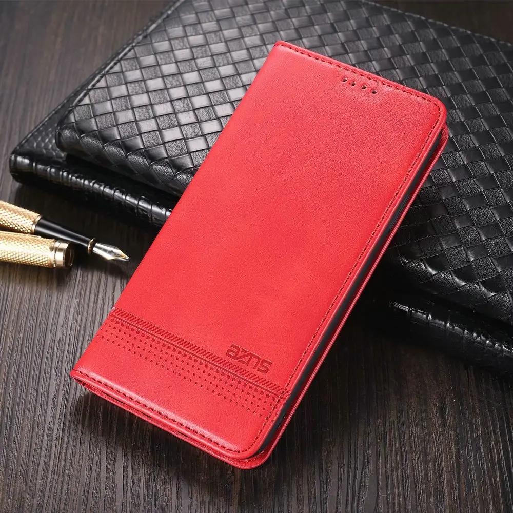 Redmi 15 4G 171mm & 5G 169mm Luxus Lederhülle Retro Brieftasche Buch Klappbar Magnet Vollständige Abdeckung Für Xiaomi Redmi 15 4G/5G Handyhüllen Redmi 15 4G 171MM rot