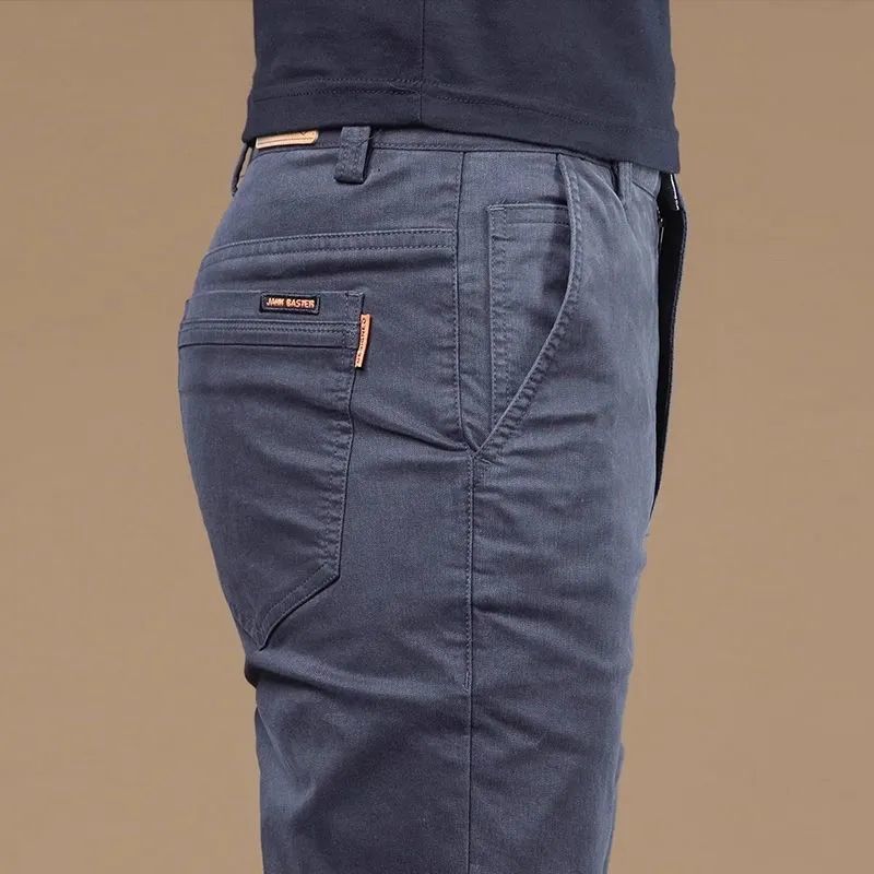 Sommer Dünne Baumwolle Herren Freizeit Hose Trendig Vielseitig Elastisch Leichte Business Hose Arbeit Formell Schlank Gerade Hose 33 graue