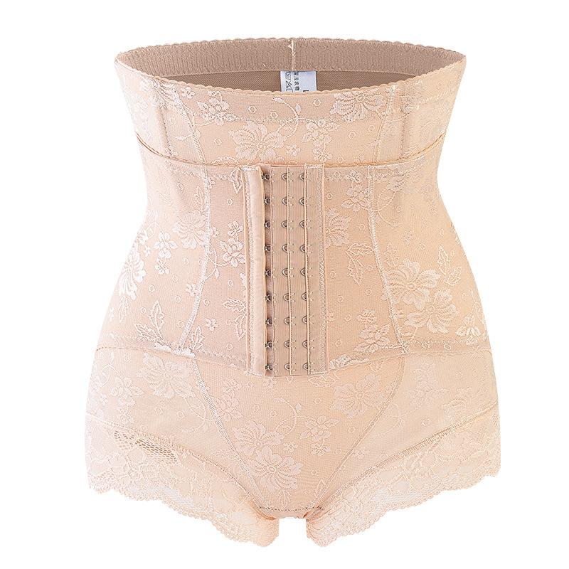 Frauen Taille Trainer Butt Heber Body Shaper Abnehmen Unterwäsche Hohe Taille Bauch Steuer Höschen Shapewear Sexy Spitze Shaper Panty M beige