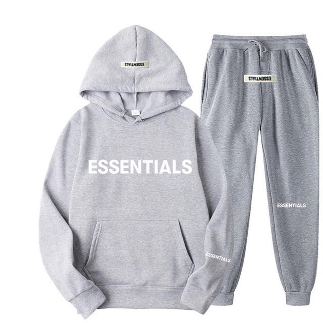 Grenzüberschreitende Europa-Grundlagen: Unisex Kapuzenpullover mit langen Ärmeln & Jogginghosen-Set M