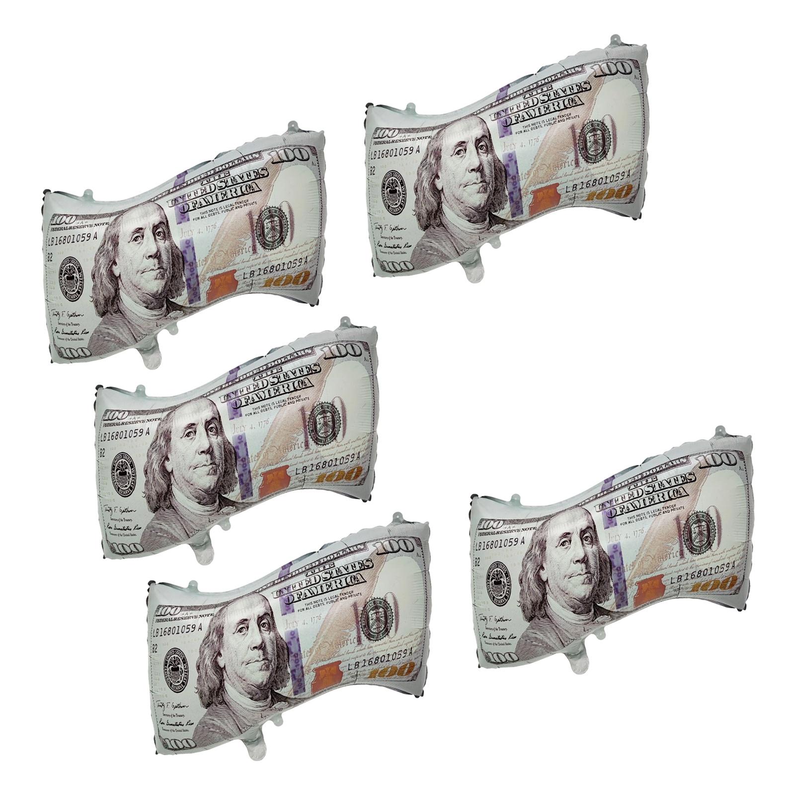 5er-Pack Geld-Themen-Aluminiumfolienballons Zeitgenössische Stile Schaffen Geburtstag Atmosphäre
