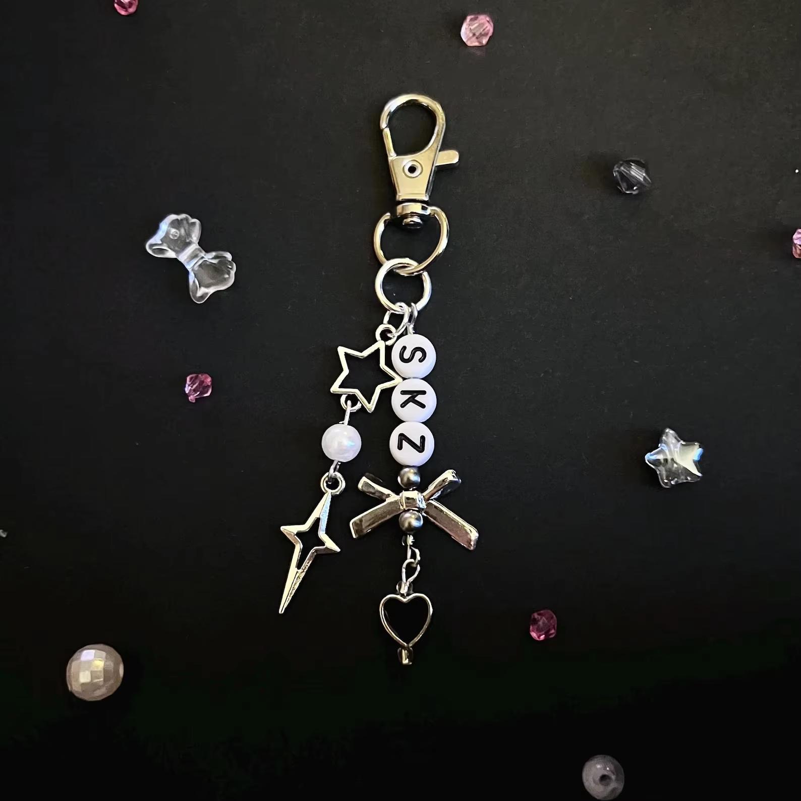 Kreatives Handgemachtes Streuner Kinder Stay Kpop Perlen Schlüsselanhänger Konzert Zubehör Schmuck Geschenkideen Skz Handy Tasche Dekorative Requisiten
