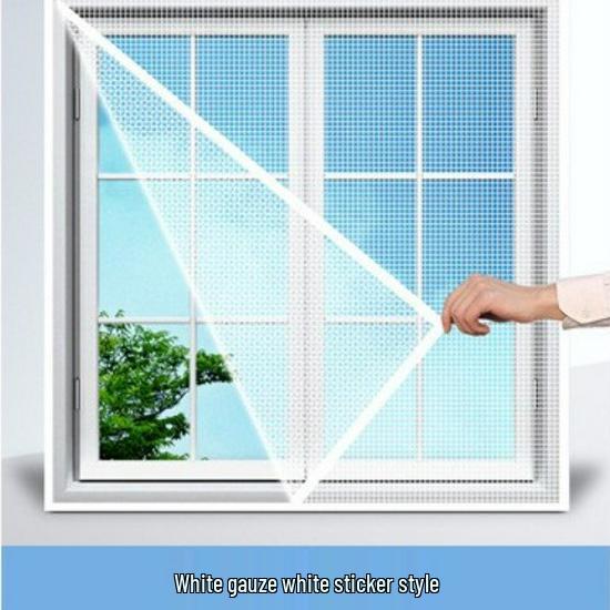 Selbstmontierbares Abnehmbares Nano-Fenstergitter: Sommer Mückensicher, Klettband Fliegengitter 100*100cm weißes netz