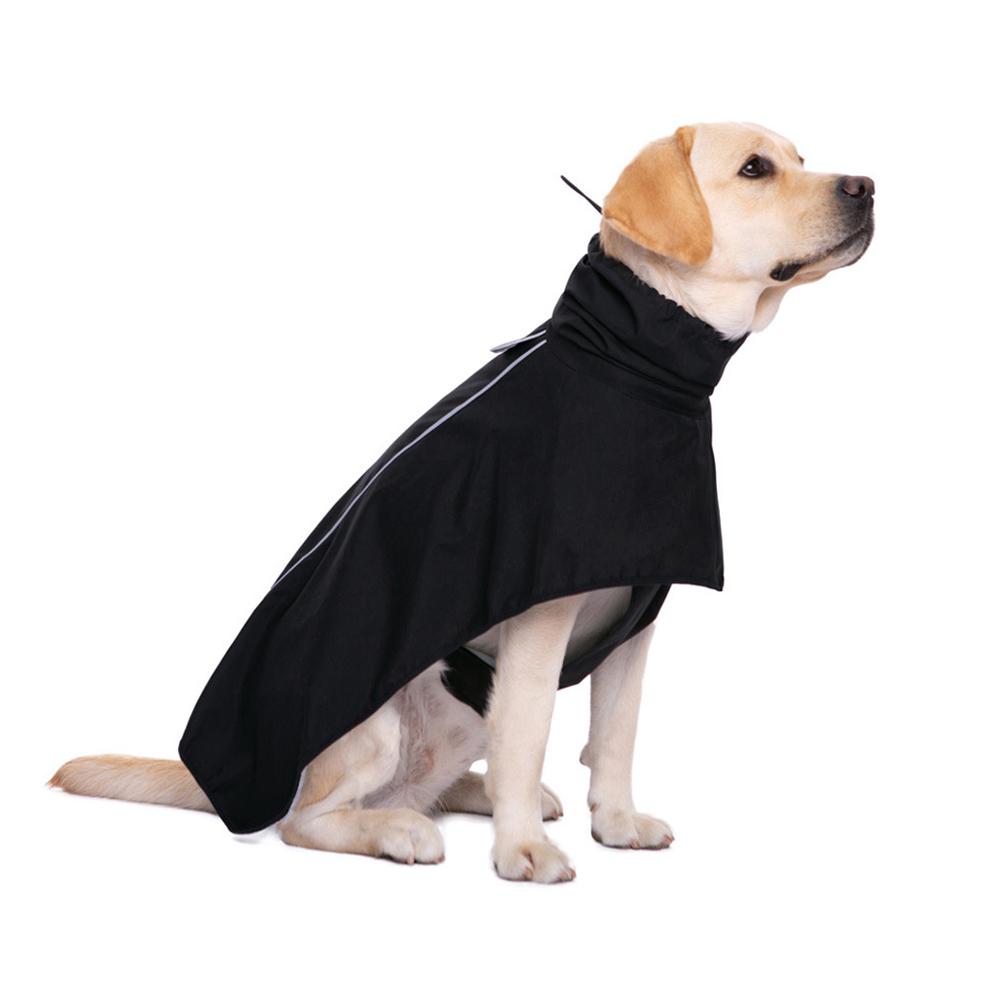 XL-7XL Wasserdichte Haustier Hundekleidung Regenmäntel mit Reflexstreifen Hunde Regenmantel Outdoor Jacken Haustierbedarf XL schwarz