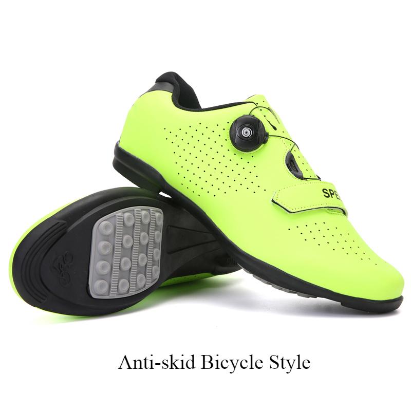 Neu Road Lock Schuhe Radfahren Schuhe Männer Und Frauen Berg Lock Schuhe Fahrrad Schuhe Outdoor Power 43 hellgrüne