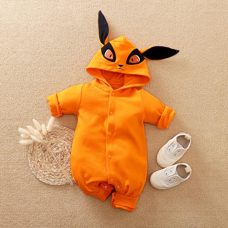 Demon Slayer Cosplay Kostüm Baby Kleidung Kinder Cartoon Anime Strampler Junge Mädchen Chrismats Halloween Baby Cosplay Colthes Säugling Baby Overall Overalls 73cm orange