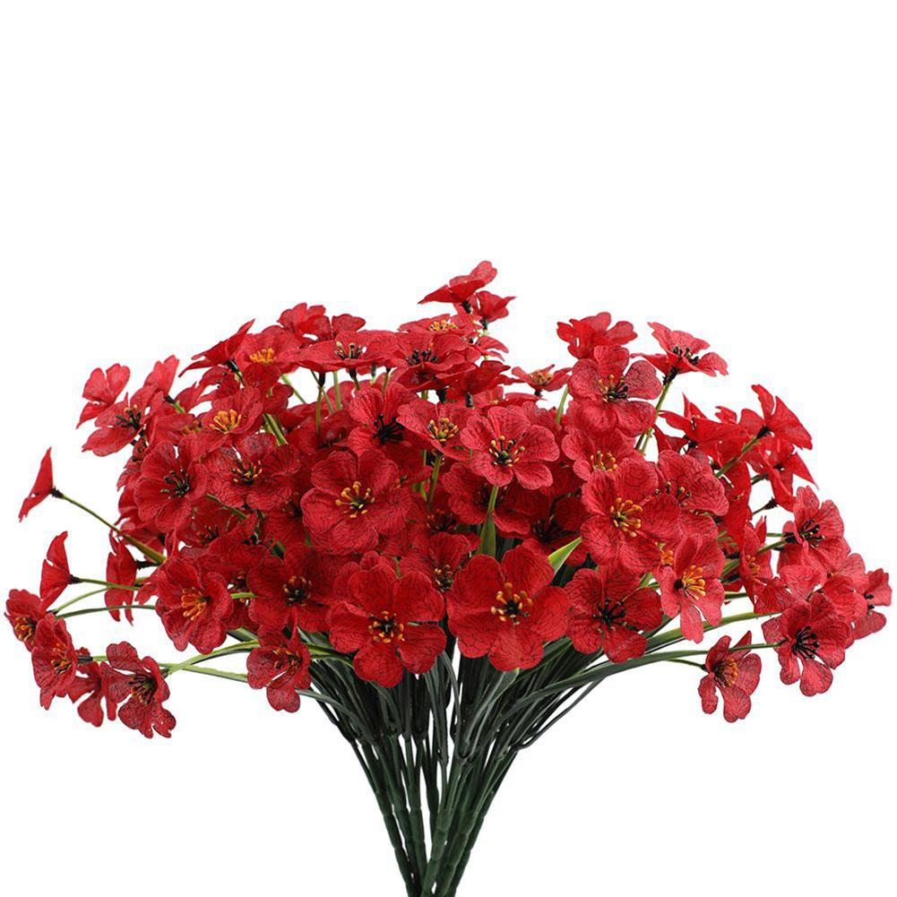 1 Strauß Kunstblumen, Blumendekor, Kunstblumen rot