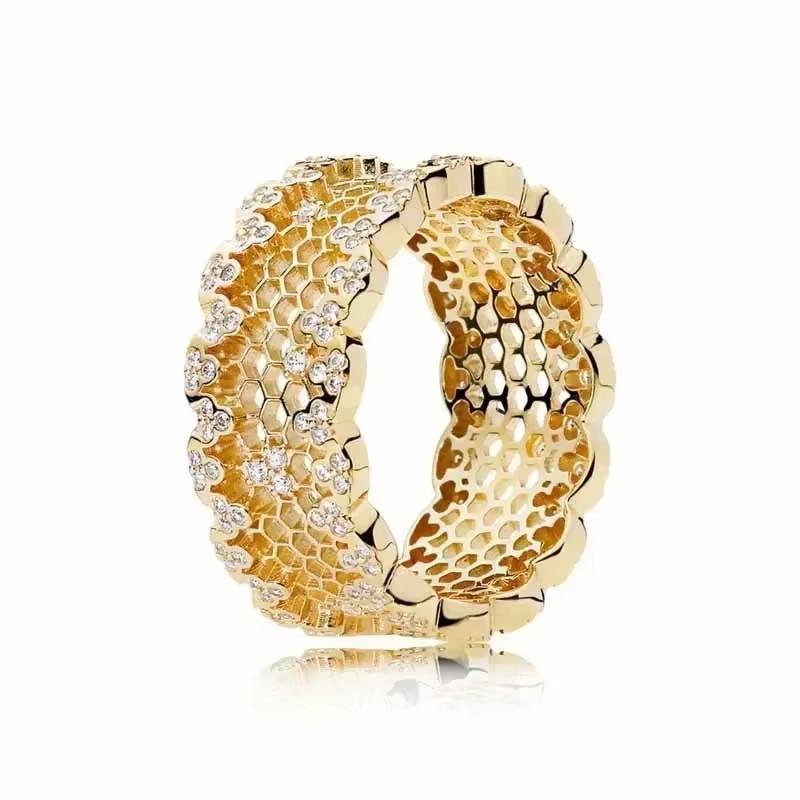 925 Sterling Silber Klassischer schillernder Ring mit Krone und runden Herzen, exquisiter leichter Luxus-Charm-Ring für Damen, Schmuckgeschenk 6&cubic zirconia korallenrot